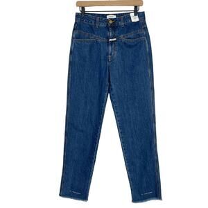 NEW CLOSED Pedal Pusher Historic Indigo‎ Mom Fit Jeans Size 44 (27) High Waist